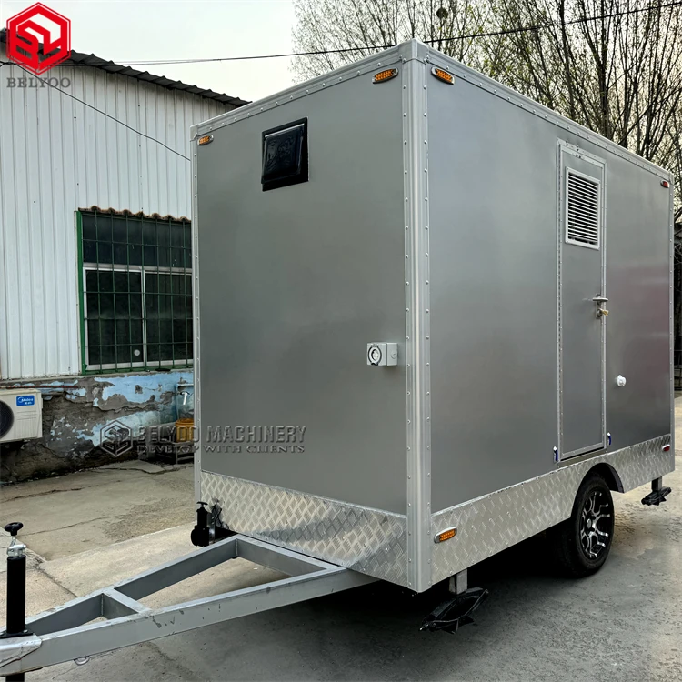 OEM/ODM Portable Toilet Moving House Construction Toilet Bowl Folding Mobile Outdoor Restroom Trailer