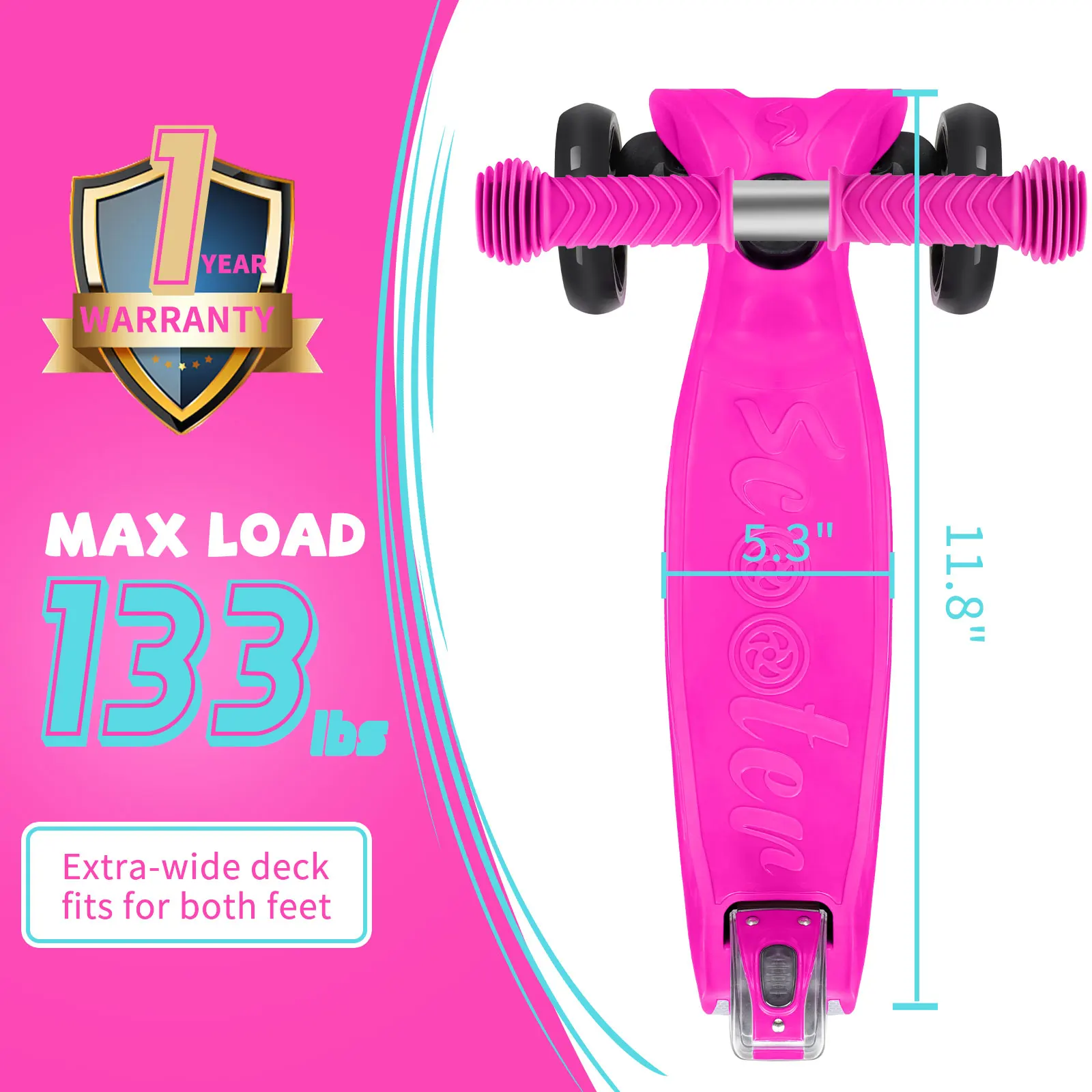 2022 OEM&ODM Wholesale High Quality 1 Year Warranty Height Adjustment Kids Scooter 3 Wheel, Folding Scooter For Children