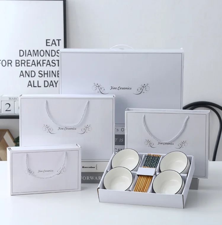 Kitchen Ware Luxury Tableware Khaki White Color Glaze Gold Cutlery Bowls Set Porcelain Dinner Set Plate Ceramic Dinnerware Set