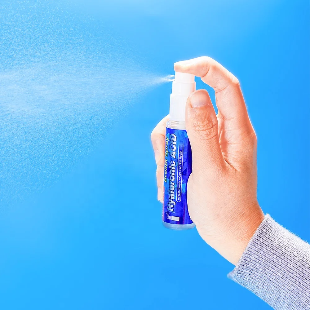 Hyaluronic Acid Breath Spray Oral Health Fresh Breath Mint Spray for Bad Breath
