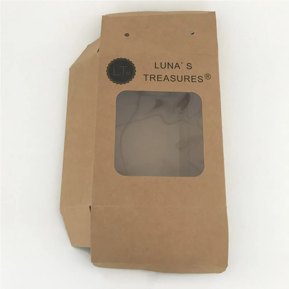 Высококачественная картонная коробка из крафт-бумаги с окошком по заводской цене