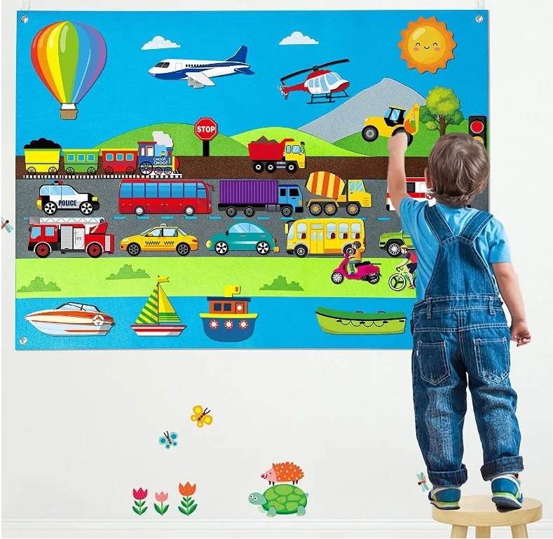 factory outlet DIY Pack Learning Educational Toy felt Food Storyboard