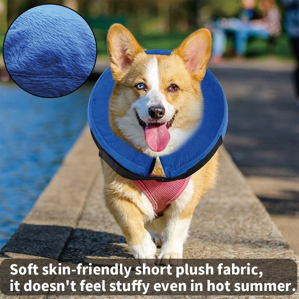 Belt Crown Protective Inflatable Collar for Dogs and Cats Pet Recovery Collar Does Not Block Vision