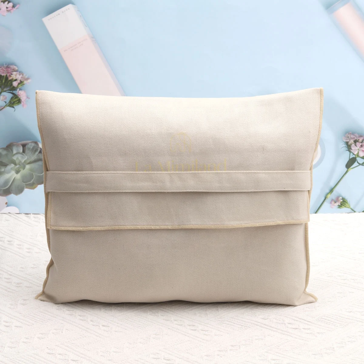 Eco-Friendly Natural Twill Cotton Flap Dust Bag For Clothes Custom Logo Printed Shoe Dress Pillow Packing Envelope Muslin Pouch