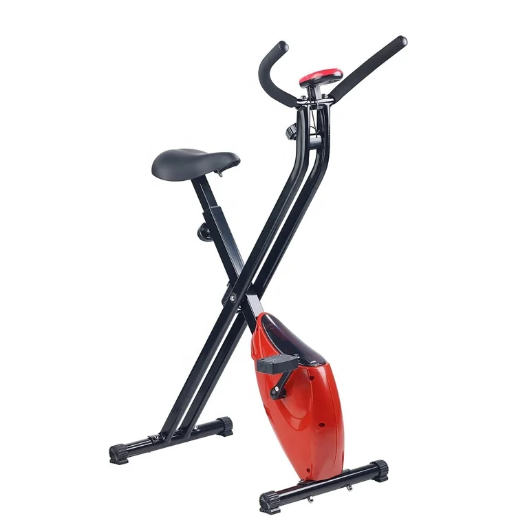 Portable Folding Exercise Bike with Training Computer 1.6kg Flywheel X-Bike Magnetic Exercise Bike