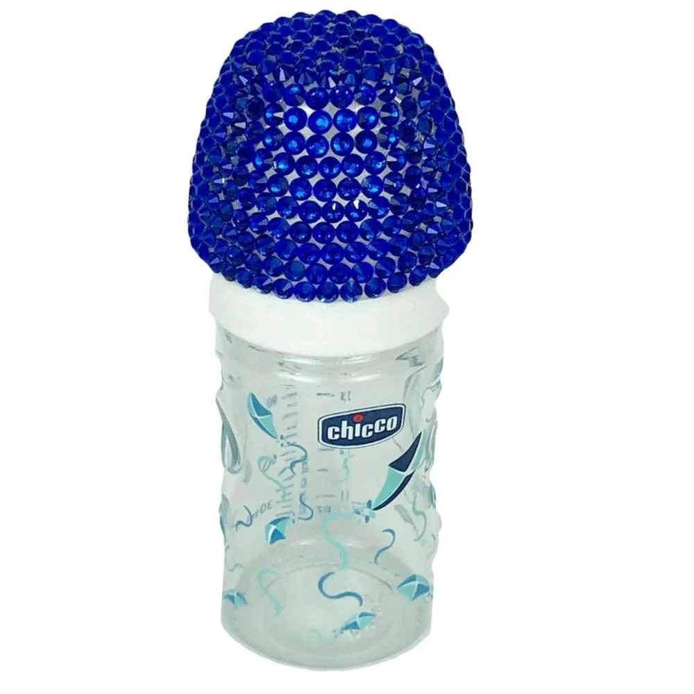 Blue Gold Glass Baby Boy Bottle Wholesale Custom Newborn New Design Portable Product Babies Warmer Milk Water Accessories