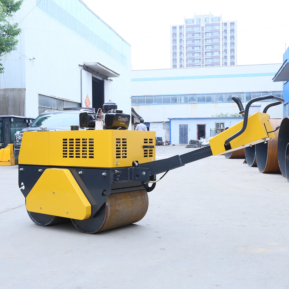 Small Walk-Behind Double Drum Hydraulic 500kg 800kg Mini Road Roller Compactor