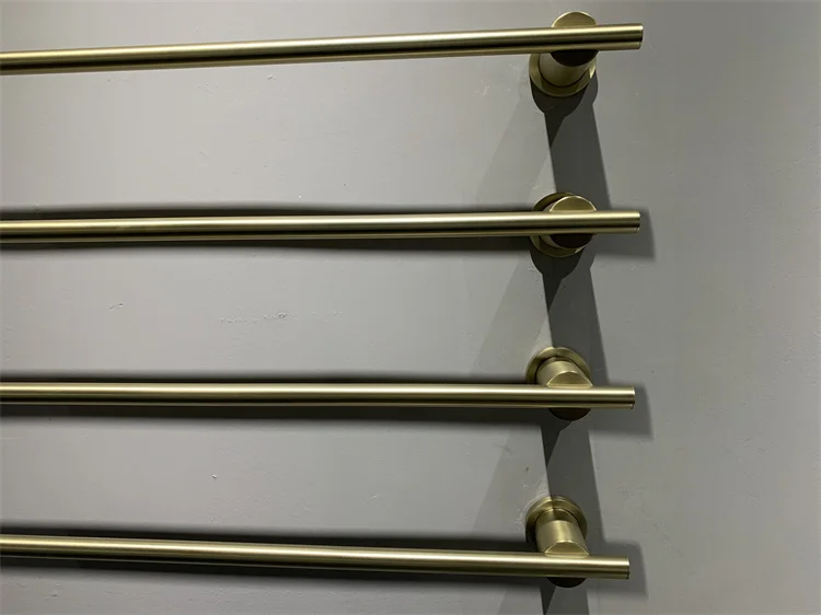 luxury towel warmer thermostatic 4 rails smart electric heating towel rack gold heated towel rail