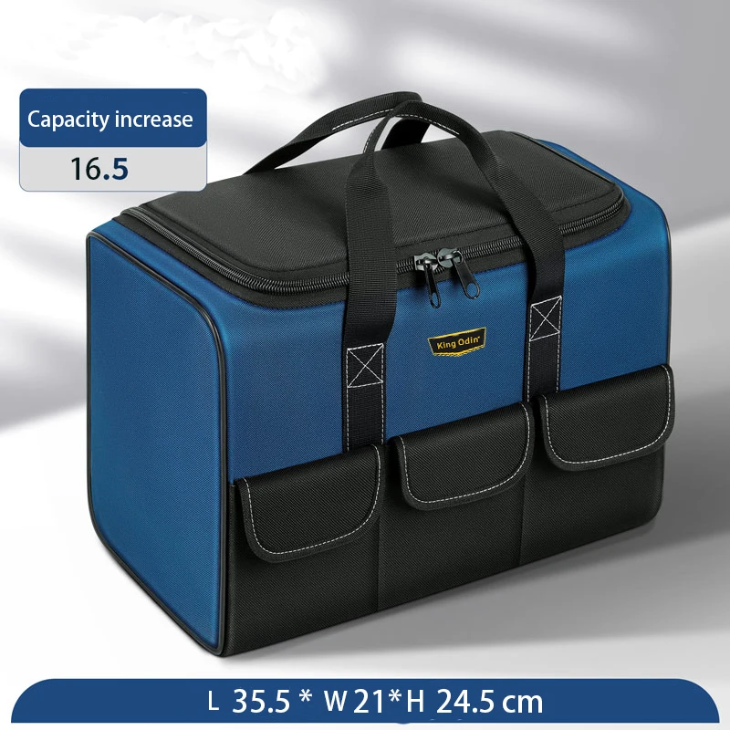 Multi functional, sturdy and durable electrical canvas repair accessories storage, portable hardware tool bag