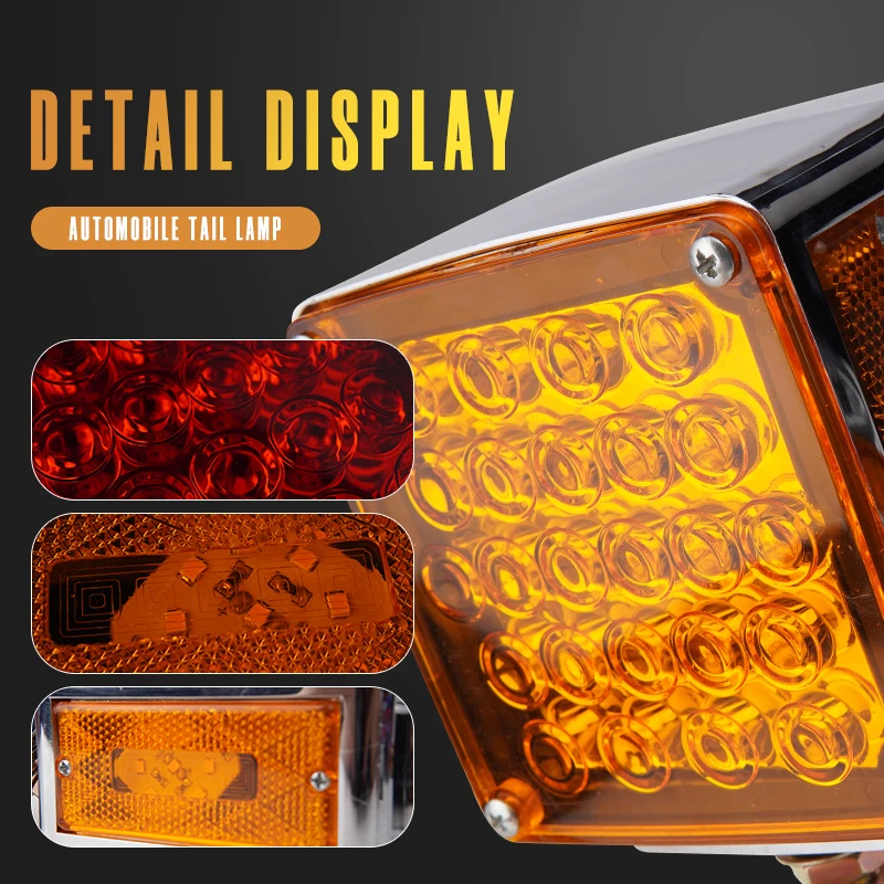 75W Trailer tail LED bulb, waterproof IP68, truck off-road vehicle led trailer red and yellow tail light kit