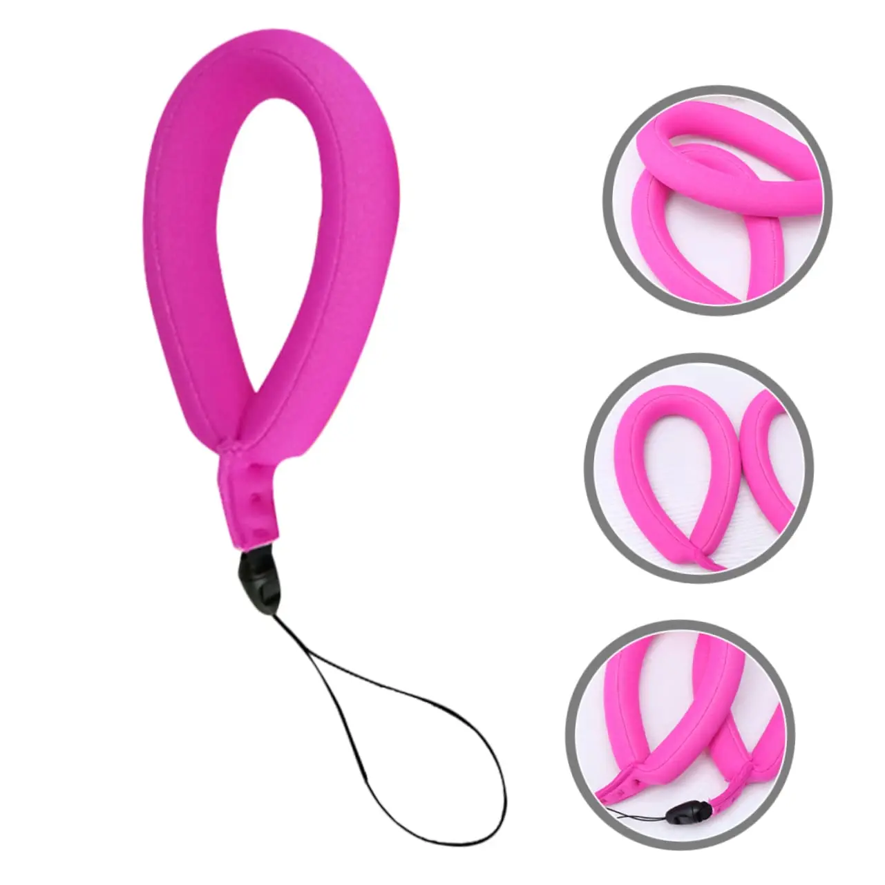 Custom Logo Neoprene Outdoor Camera Float Wrist Strap Mobile Phone Sponge Float Lanyard Keychain DIY Wristlet Key Chains