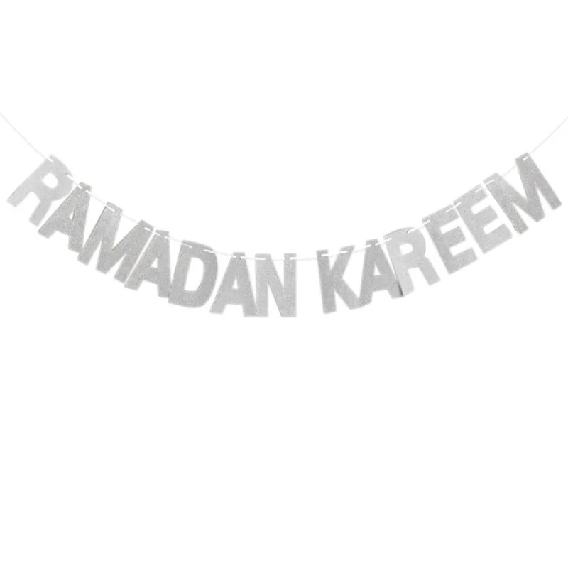 2022  Gold ramadan favors islami banner arab wall decor eid lights ramadan outdoor eid ramadan party decorations set muslim