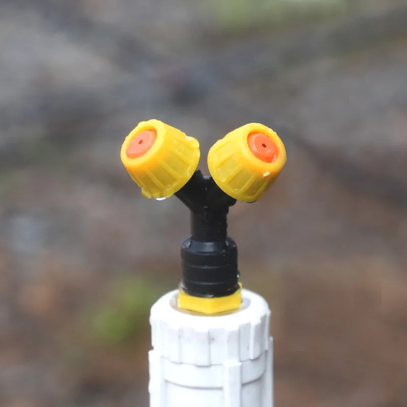 
High Quality 1/2' cross spray dust reduction plastic nozzle micro spray water atomi zation Garden Sprinkler 