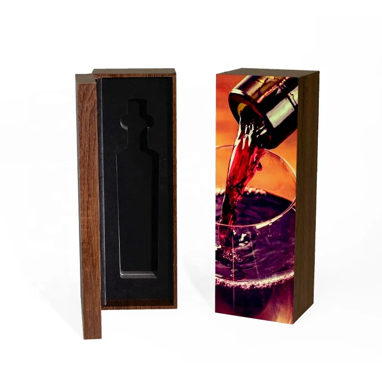 
Chinese manufacture customized wooden box wine box for single bottle with spirits and liquor 