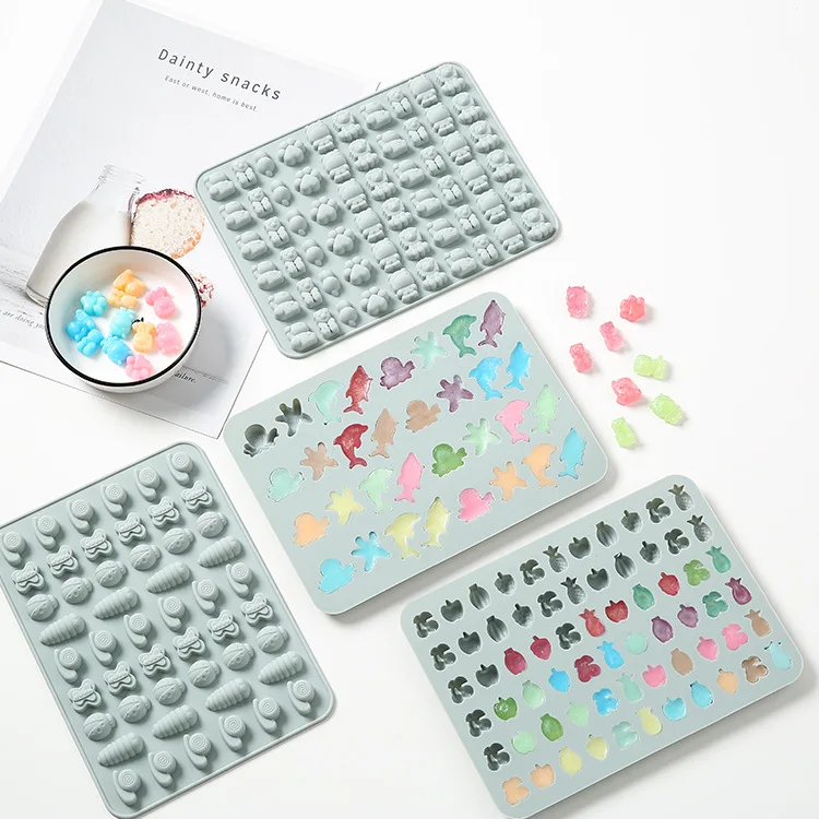 High temperature resistant food grade drip tip fruit candy chocolate fudge jelly silicone mold