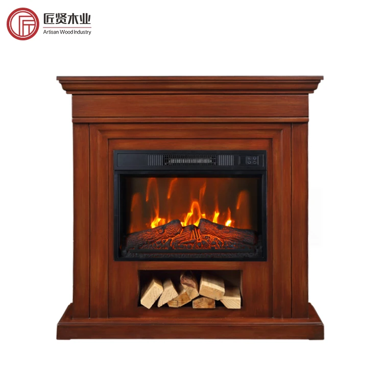 Indoor Decor Led Flame Freestanding Portable Electric Fire Place Stove Fireplace Mantel Heater