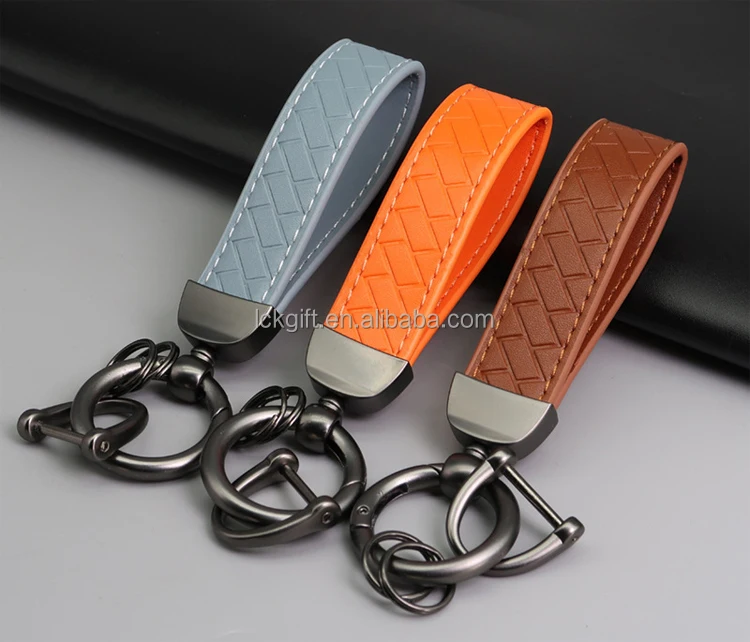 Custom Cheap Multi Colors Personalized Car Keychain Leather Key fobs