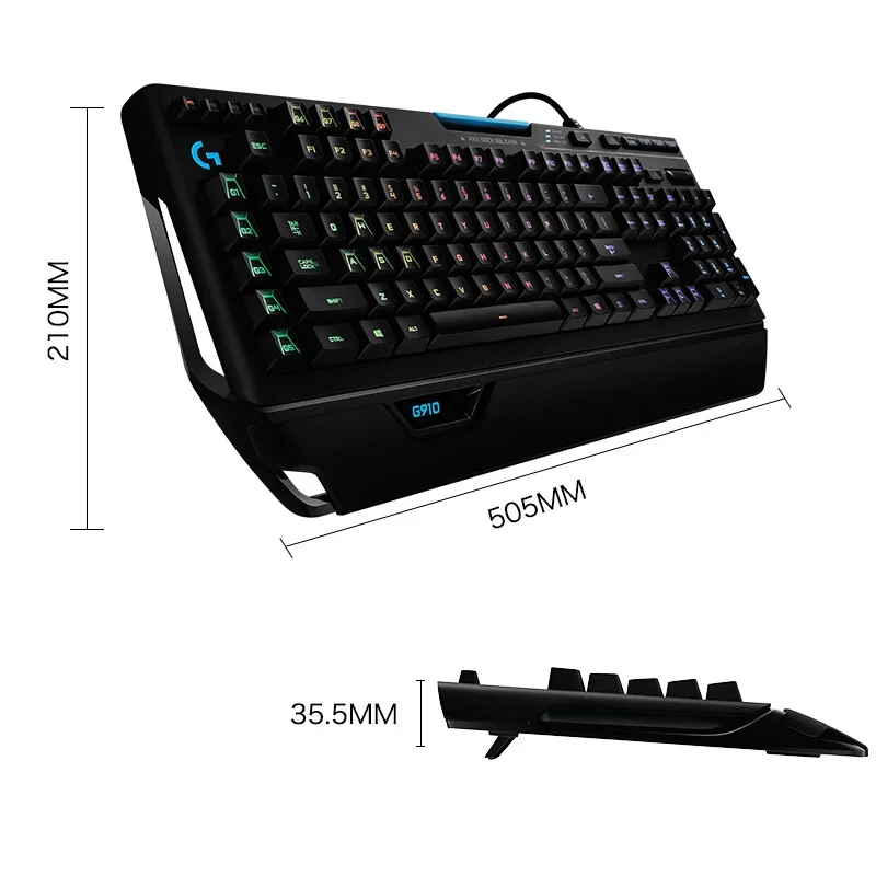 Logitech G910 Orion Spark RGB Mechanical Gaming Keyboard 9 programmable buttons Dedicated Media Control G10 gamer keyboard