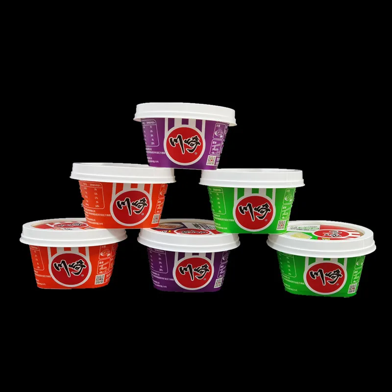 Hot pot sauce container with custom logo disposable plastic cup with lid