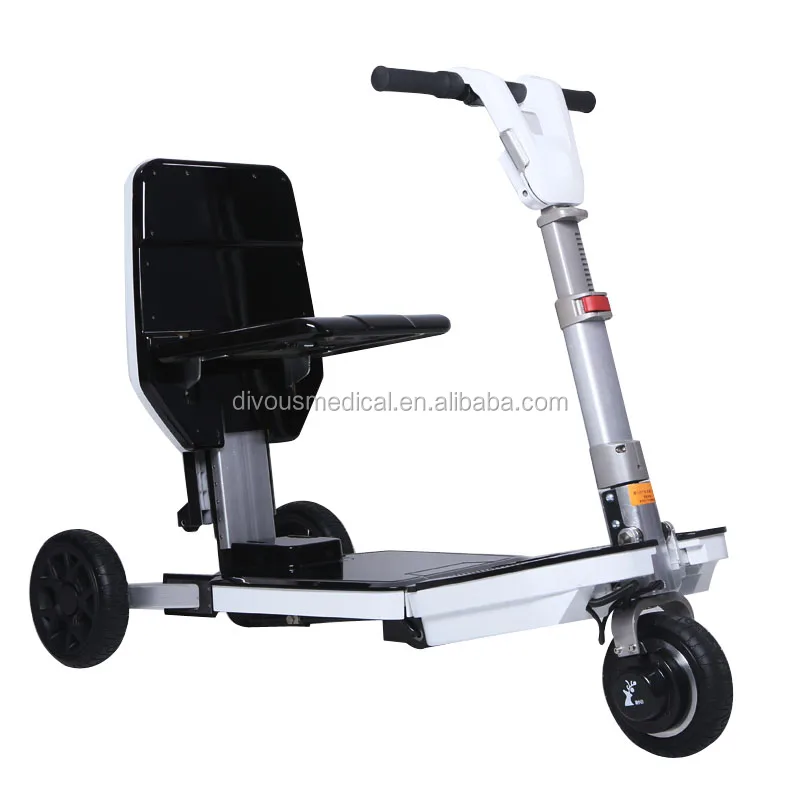Automatic fold & unfold lightweight disabled 3 wheels elderly electric wheelchair electric scooter