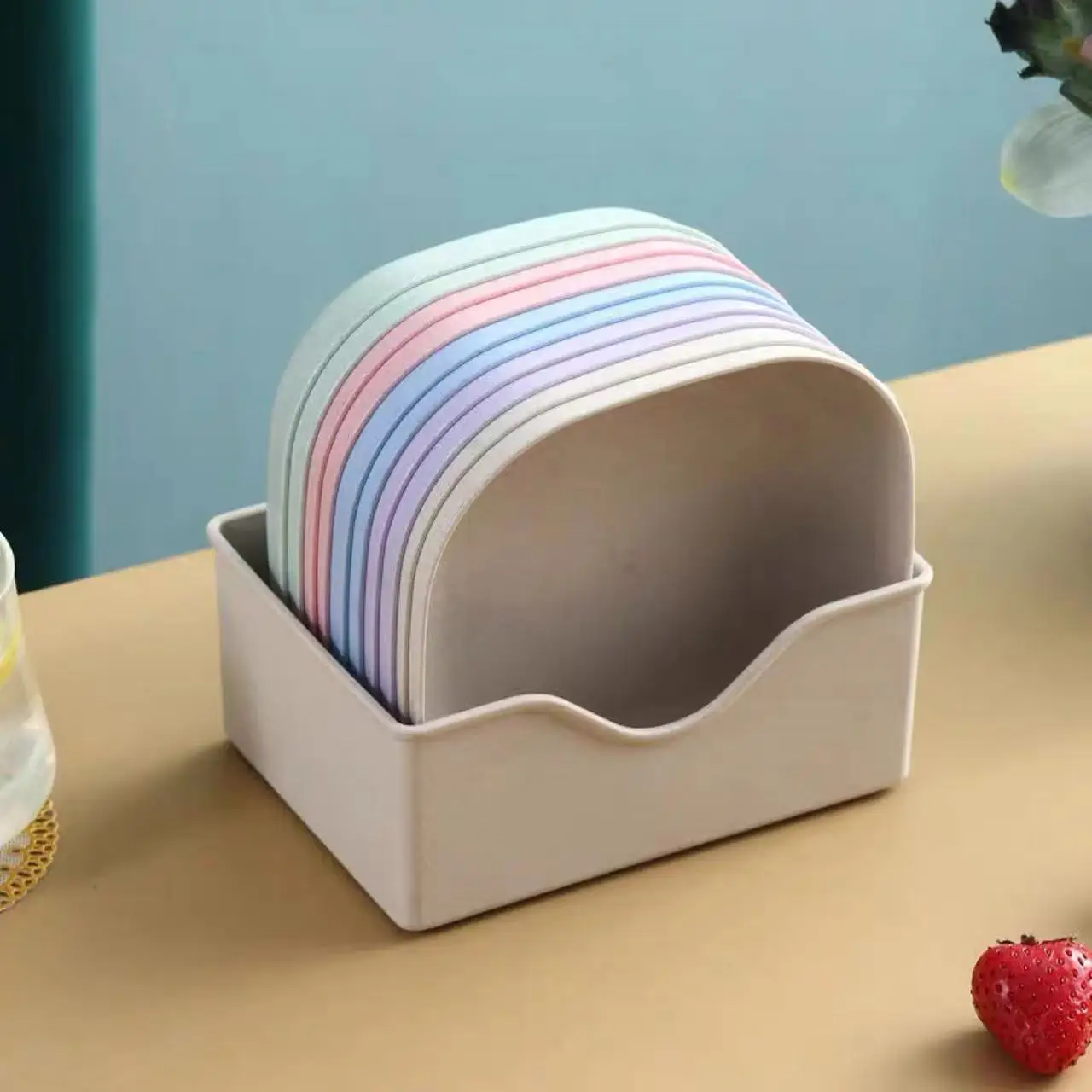 Factory Bone Dish Plastic Round Pp Household Small Fruit Dinner Plate And Rack