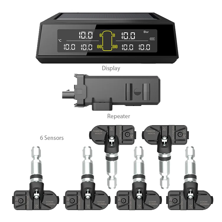 Tire pressure monitor Tire pressure built-in solar wireless universal high-precision vehicle  detector
