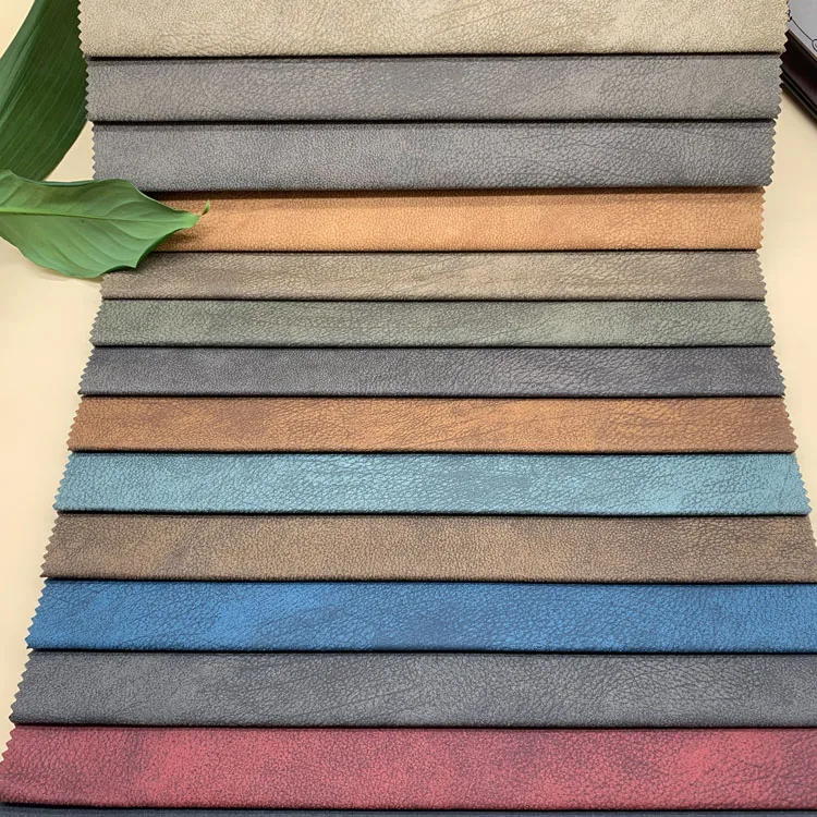 italian luxury waterproof faux leather bonding fabric for sofa furniture