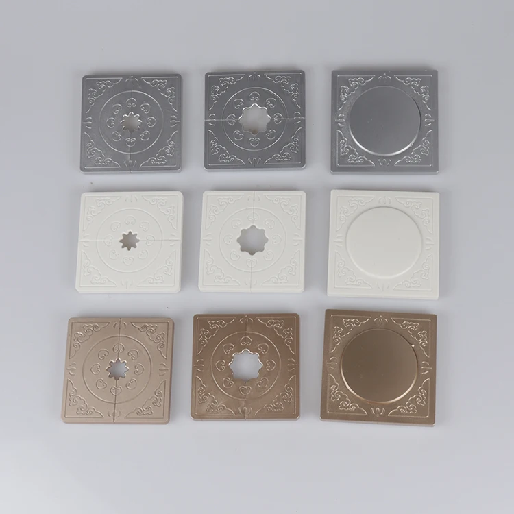 
Wall hole cover through plastic sleeve plastic wall hole cover with lid pipe strap for air-conditioner installation 