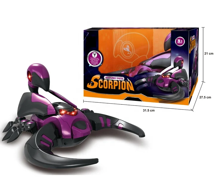 Электрический механический Скорпион BO Scorpion с подсветкой пластиковая игрушка для животных