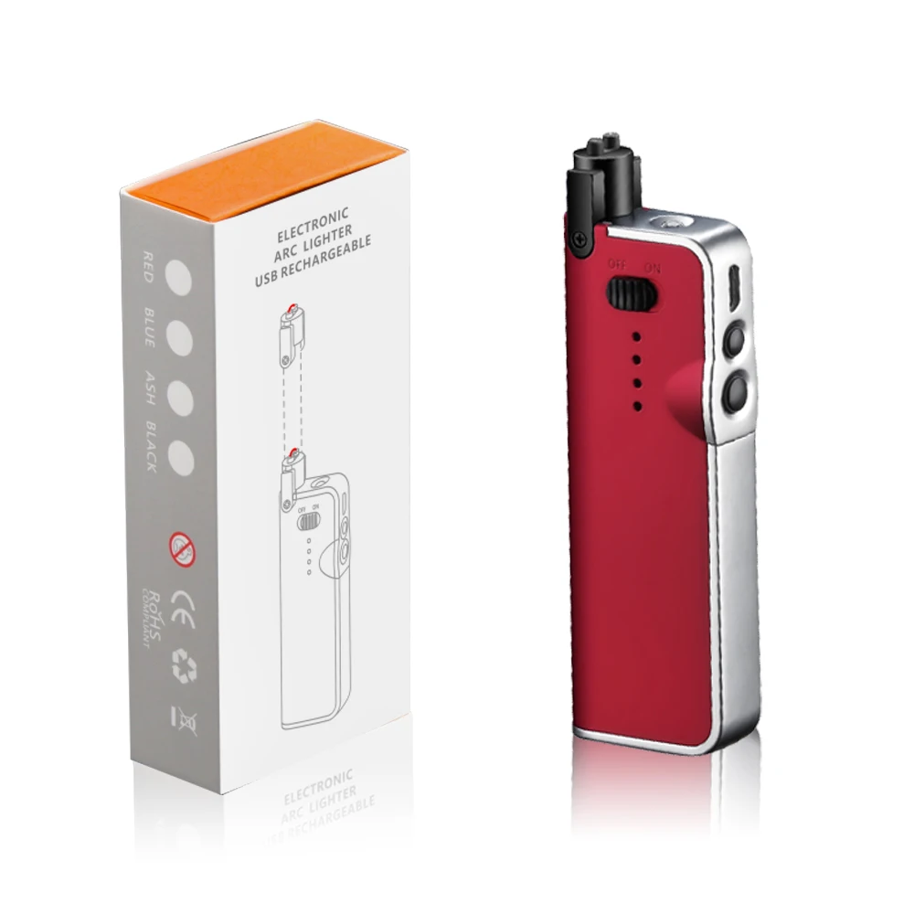 Multifunction Retractable USB rechargeable lighter Flameless Electric windproof lighter