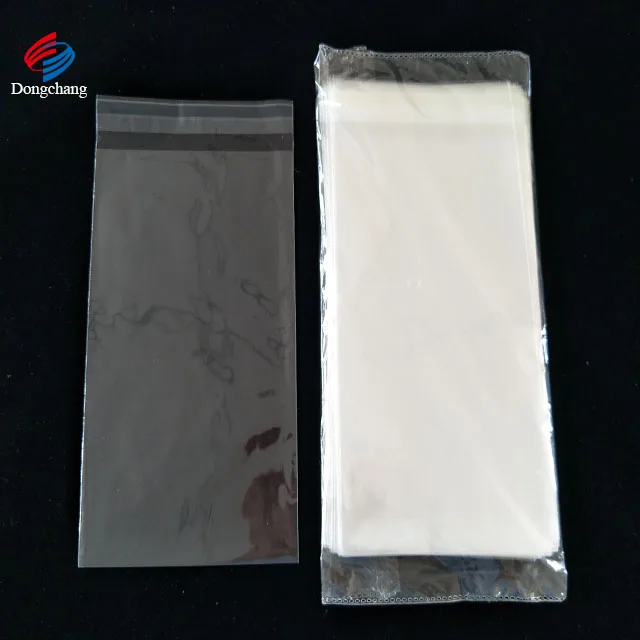 OPP Self Adhesive Cellophane Bag With Red Cover tape, 100pcs per pack