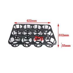 Wholesale 12 15 Cell Plastic Flowerpot Holder Black Small Square Fixed Tray Seeding Flower Pot Nursery Tray