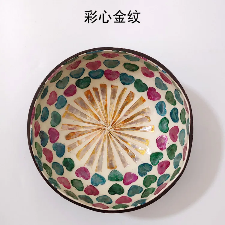 Hand-Carved  mother of pearl coco nut bowl for decora    mother of pearl bowl art coco bowl