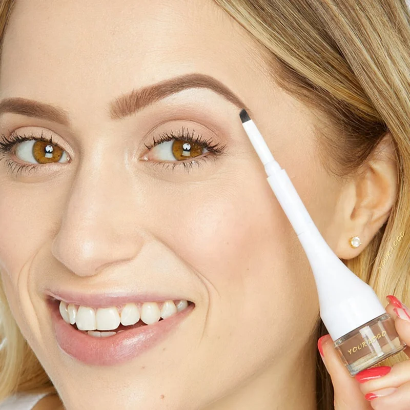 Wholesale 5 Colors Eyebrow Brow Filler Pomade with Brow Slanted Brush Head Private Label Long Lasting Waterproof Eyebrow Pomade
