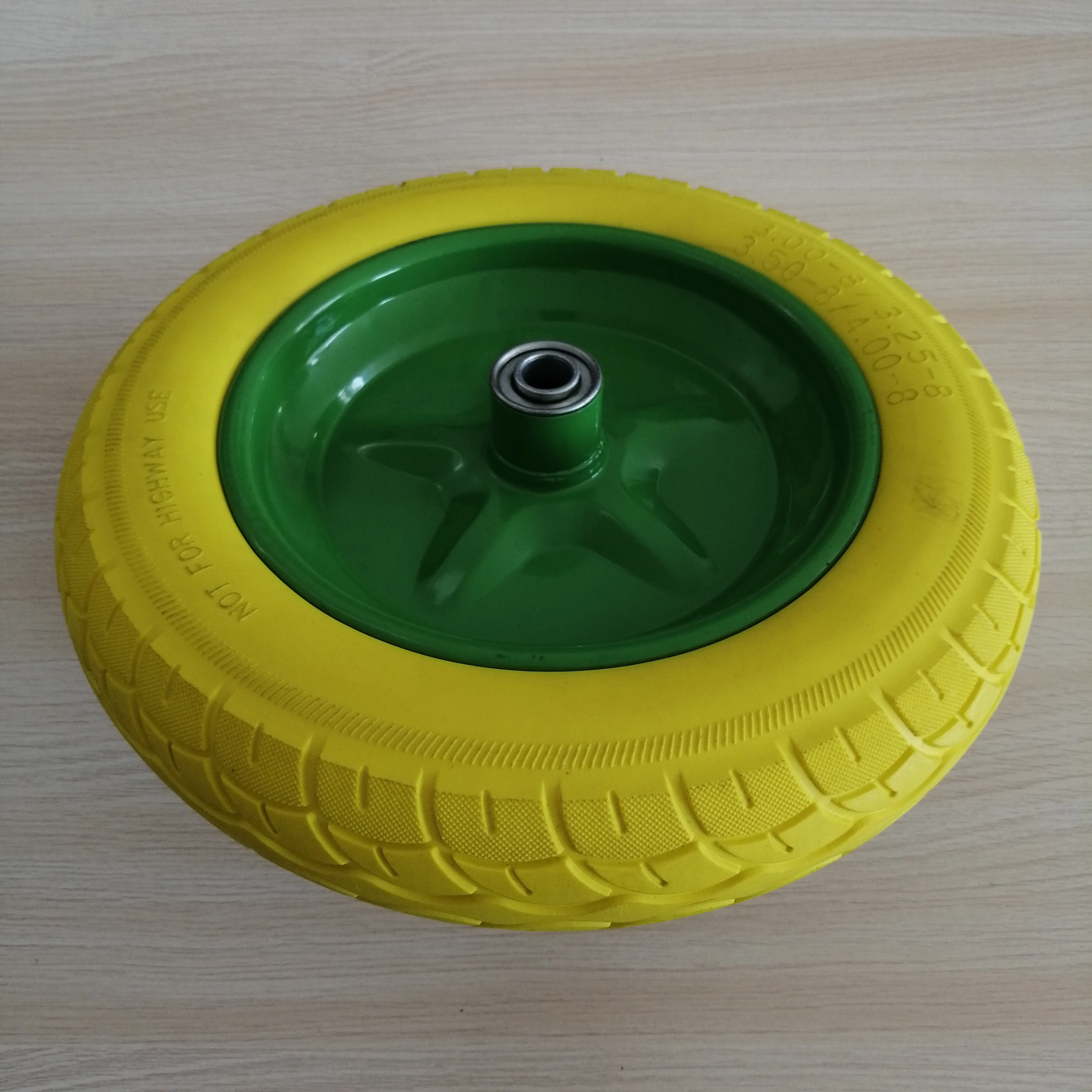 3.50-8  Plastic PU foam wheelchair front wheel  baby toy trolley wheel child stroller solid tyre