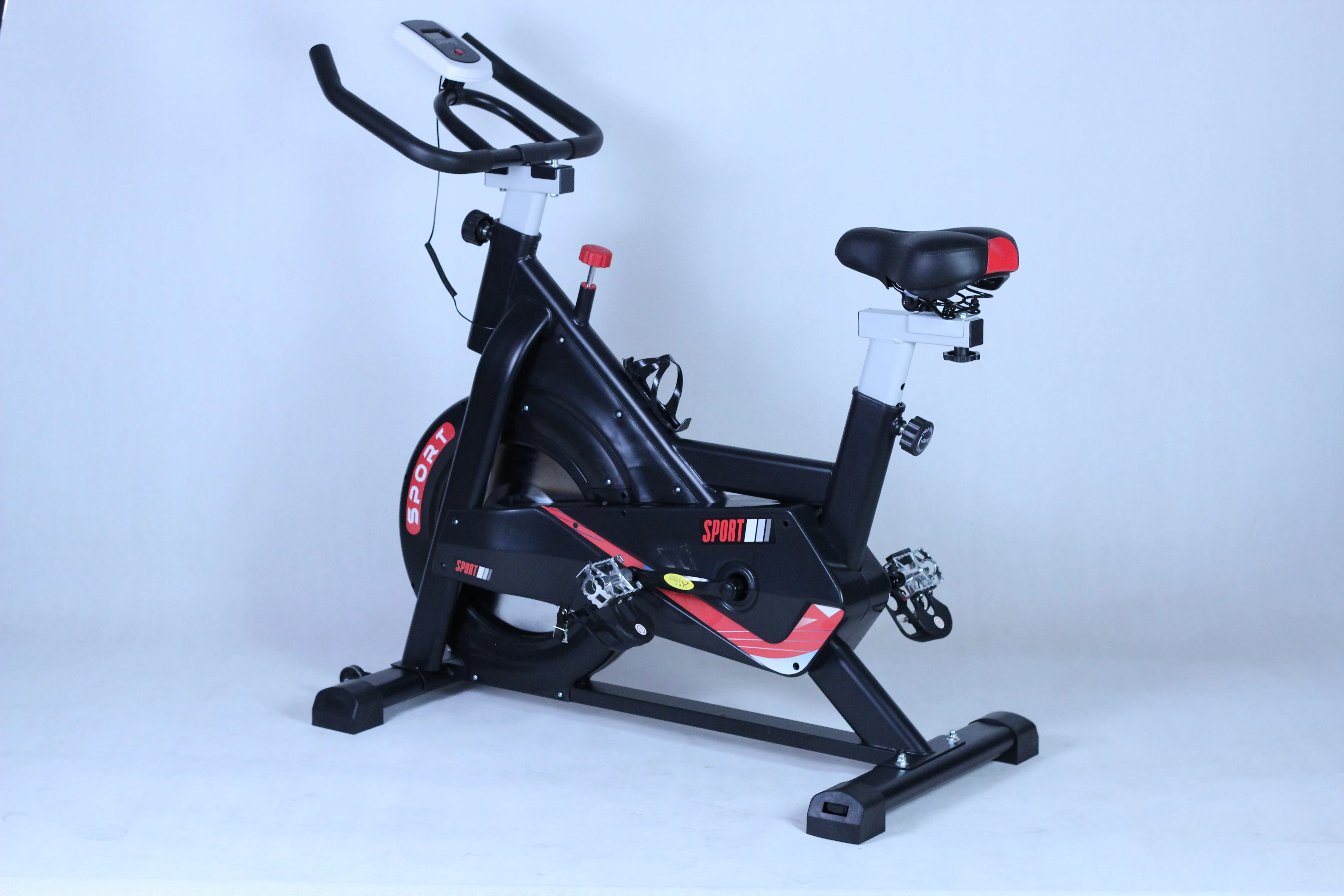 Ergonomic Static Indoor Spin Bike with LCD Display Silent Stationary Sport Bicycle for Home Gym Use Made of Steel