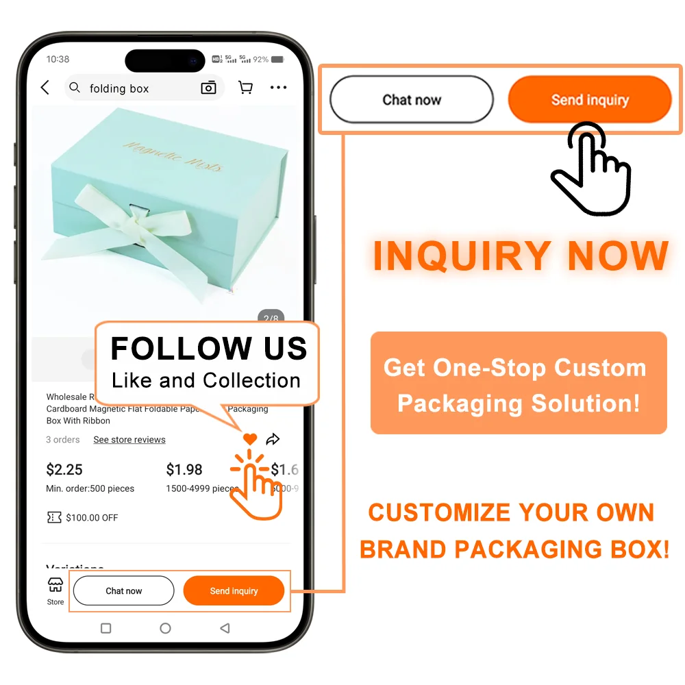 folding magnetic gift box packaging silver durable cardboard reusable luxury Reinforced 6 x 6 Christmas holidays Gift Box