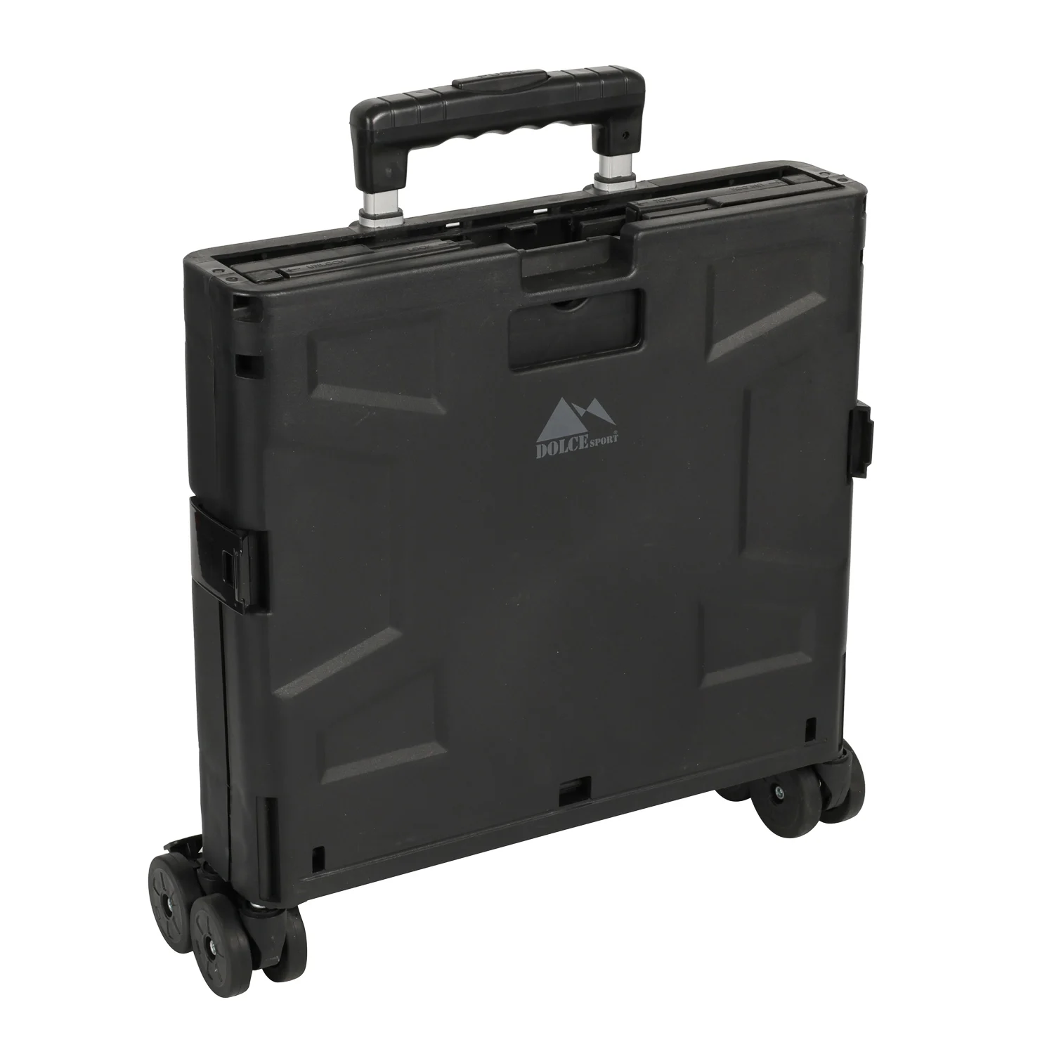 Quick Cart Collapsible Rolling Crate Wheels Foldable Basket Capacity Heavy Duty Plastic Sit Folding 80lbs Carton Customized 77mm