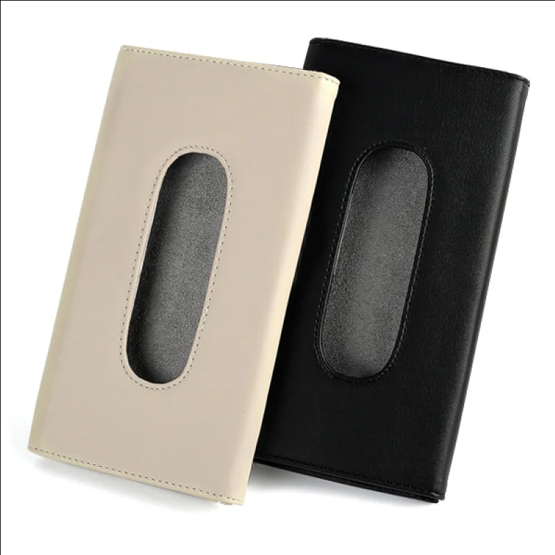Ready Ship Leather Car Tissue Paper Holder Hanging Tissue Box Car Tissue Holder for Car