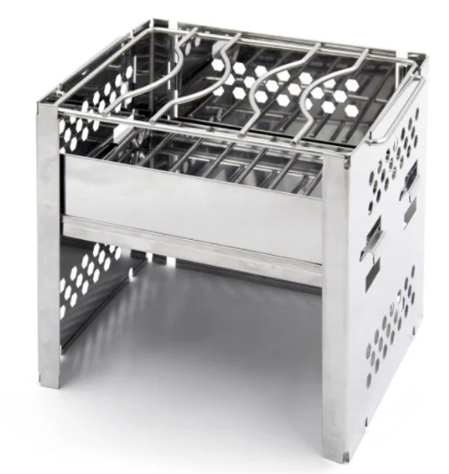 Outdoor toast grill Foldable Modern style design outdoor portable stainless steel BBQ grill camping stove