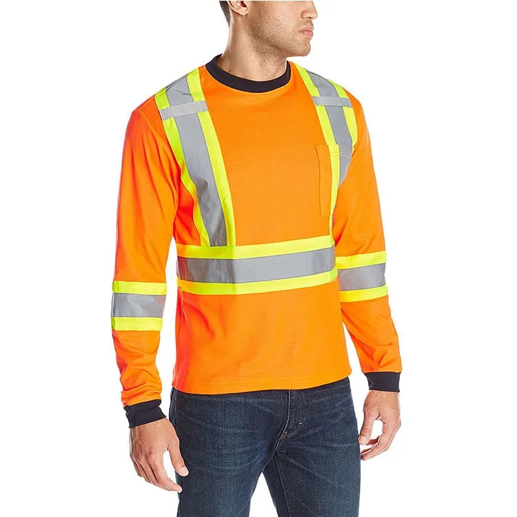safety  reflective work long sleeve T-shirt