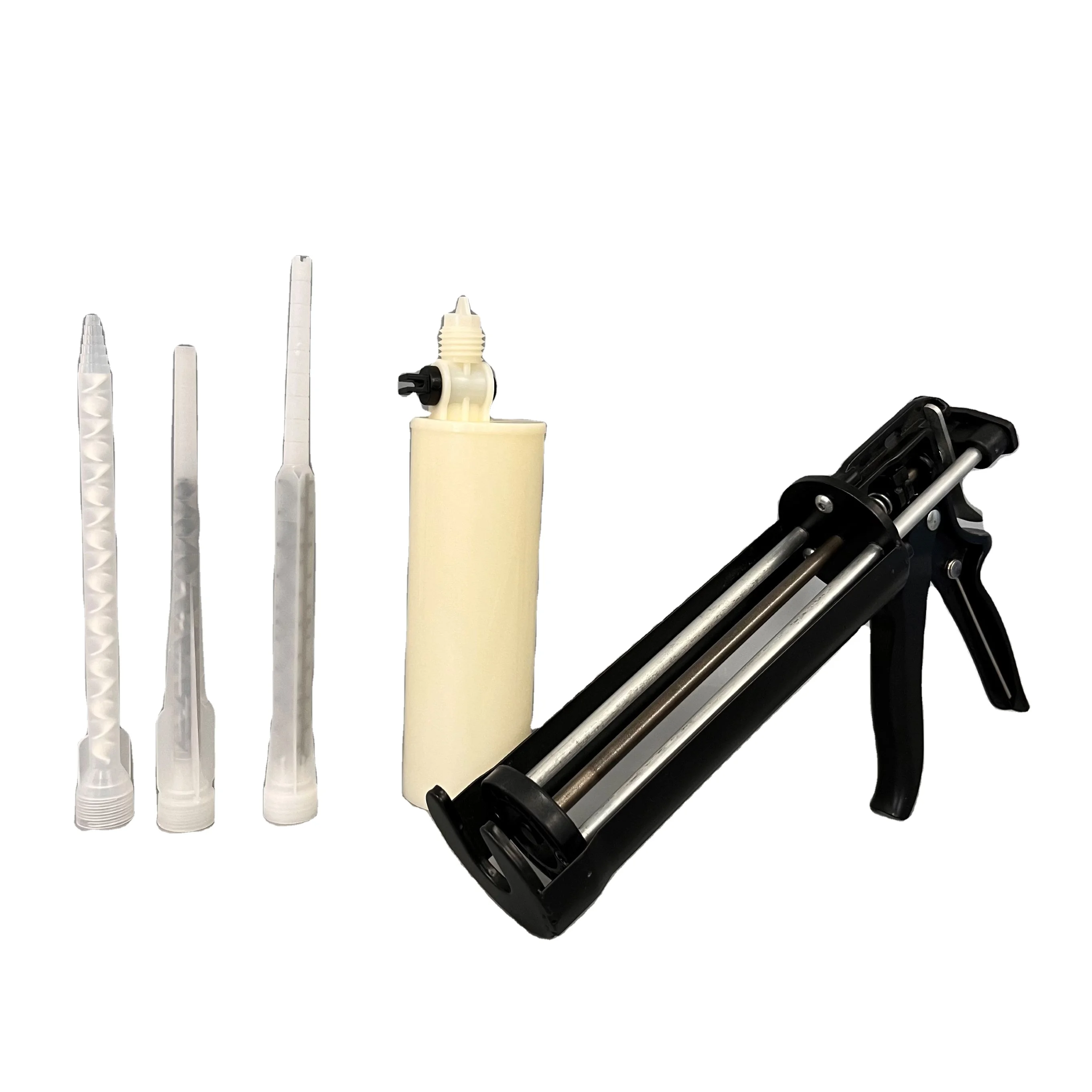 380ml 10:1 Black manual iron caulking gun for coaxial cartridge as construction tools