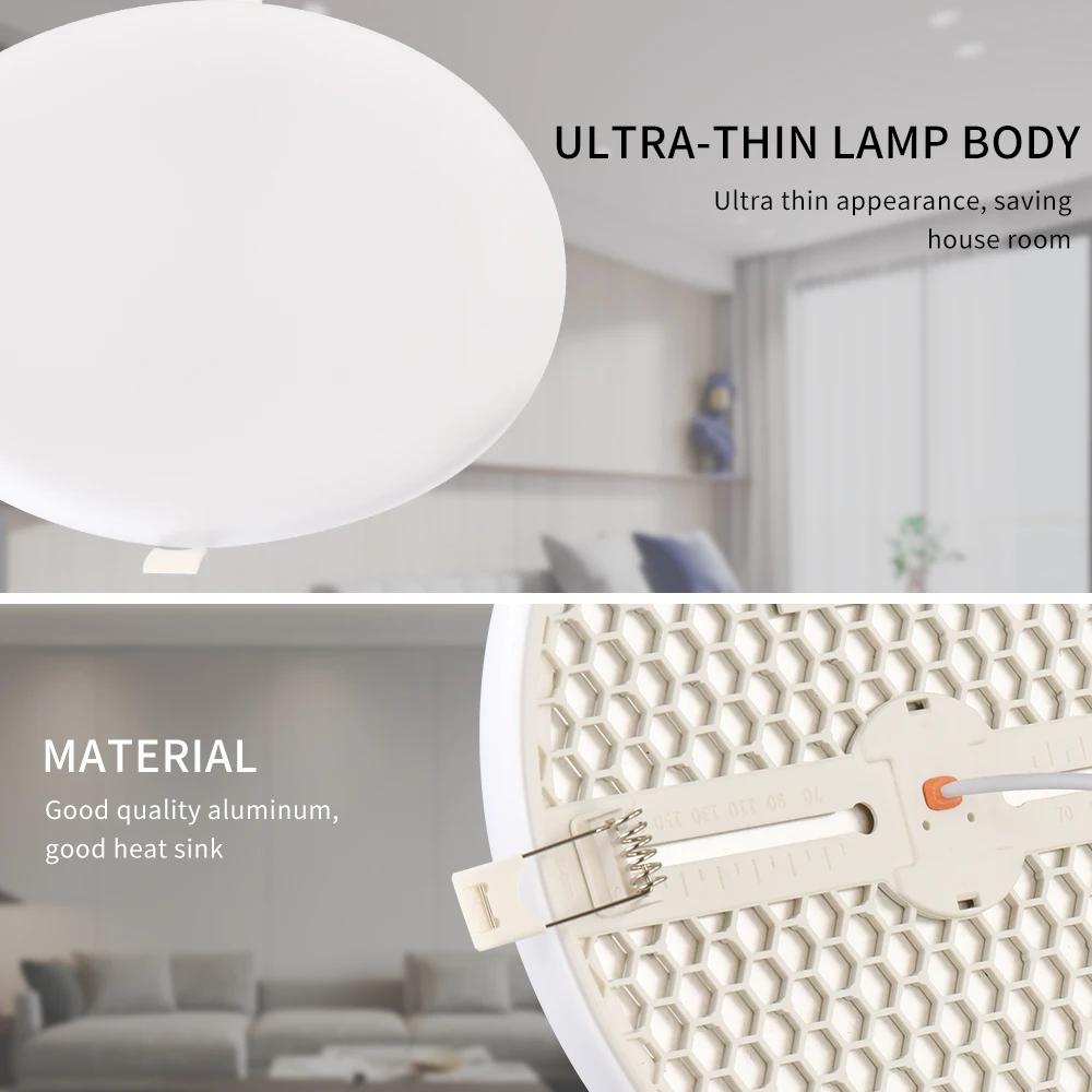 Led High Lumen Ultrathin Recessed Mounted Frameless Adjustable Panel Light Indoor Lighting