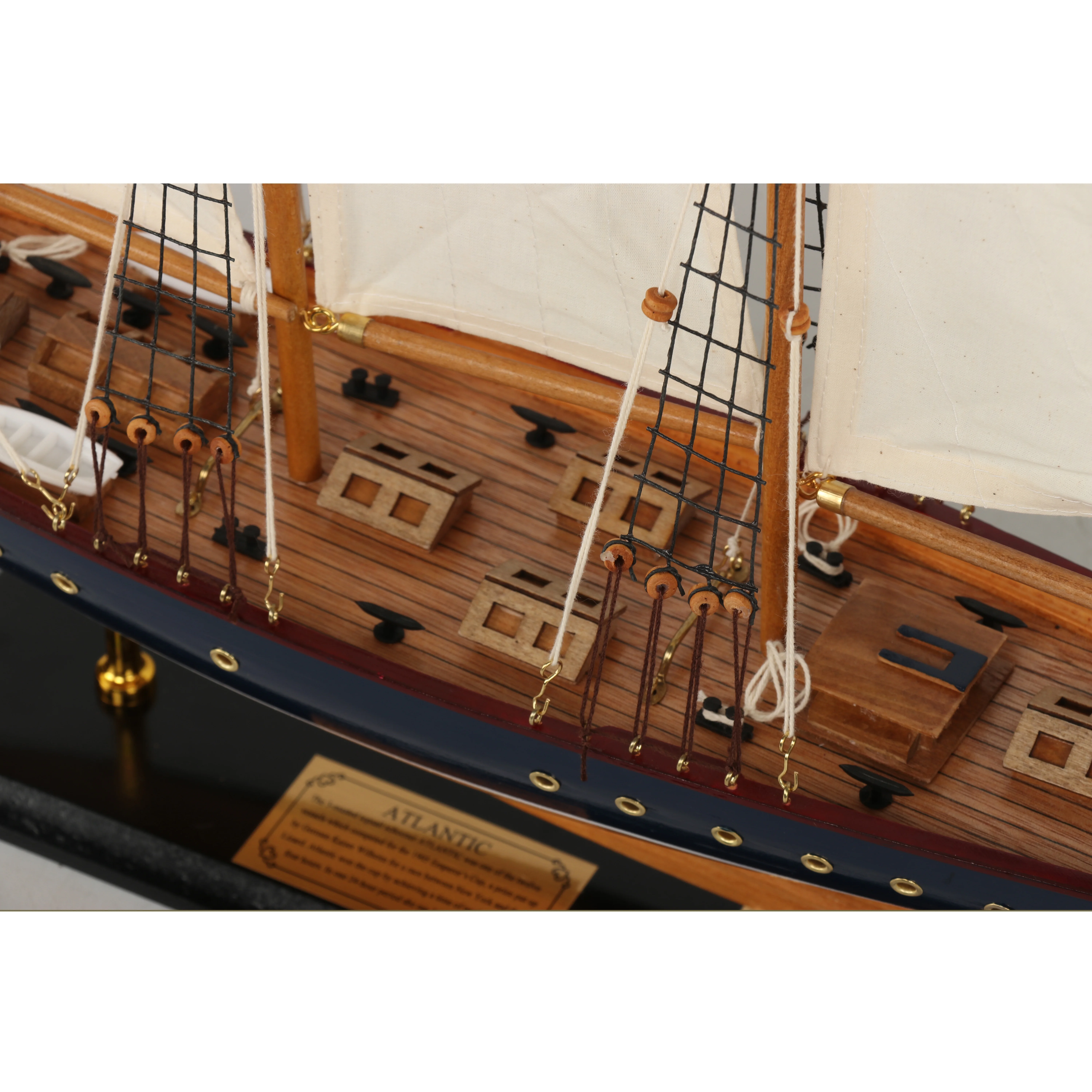 72cm Nautical Antique Atlantic wooden sailboat model scale model ship schooner wooden model ship maritime home decoration