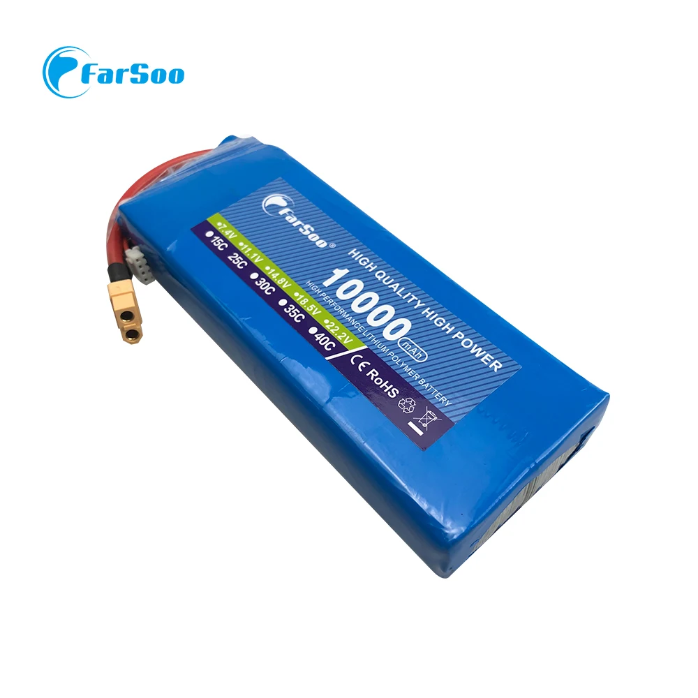 Farsoo 18.5V  battery pack  5S lipo battery 10000mah 30C 40C 60C Plant protection drone bateria