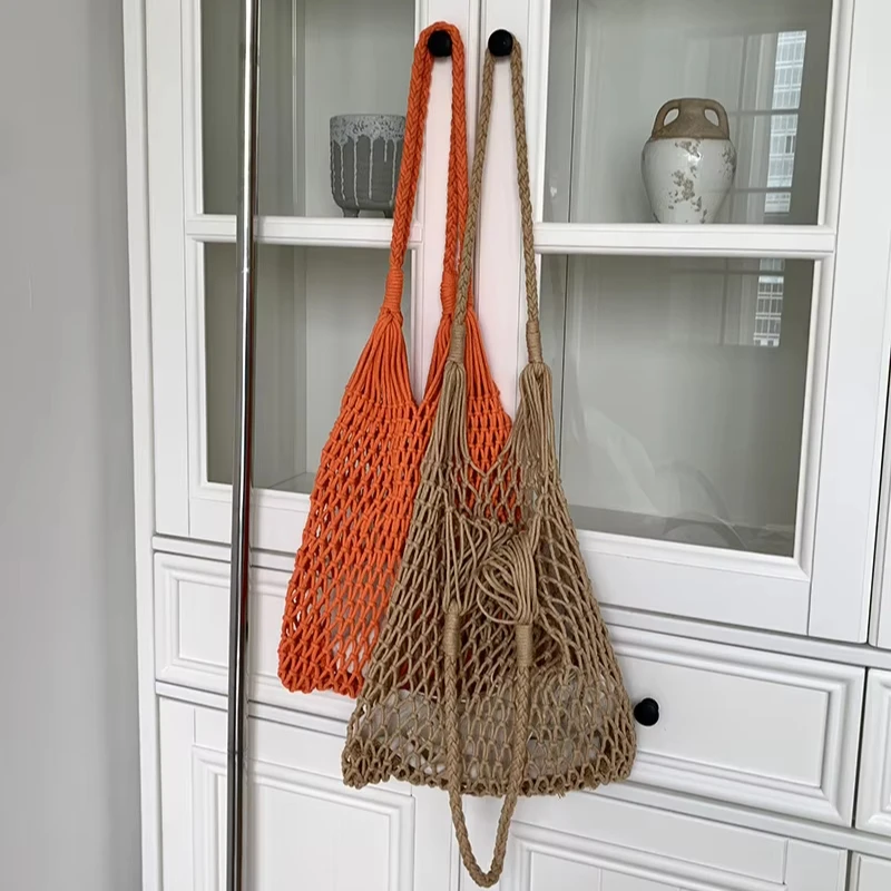 Handwoven Women Beach Multi-functional Shoulder Handbag Recycle Fashion ECO Friendly Shopping Bag
