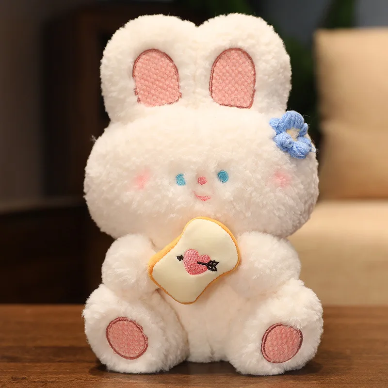 Cute bunny to send girl holiday gift vertical ear rabbit plush toy doll fruit small white rabbit doll