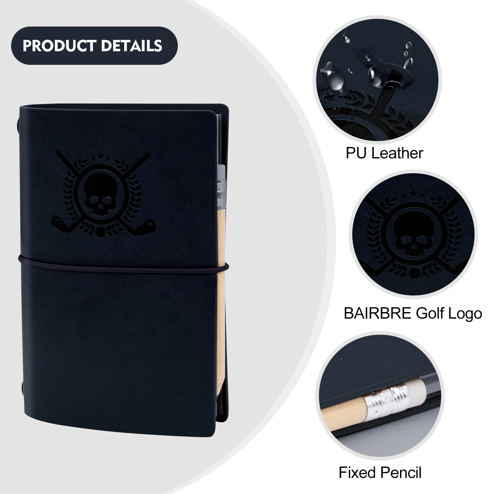 Wholesale Price Golf Scorecard Leather Luxury Yardage Book Cover Golf Scorecard Book Golf Scorecard