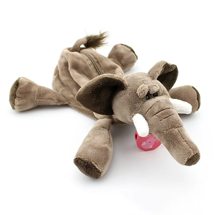 Cute Plush Forest Animal Pencil Case Creative Kawaii Lion Monkey Elephant Stationery Storage Supplies Cosmetic Bags Pencil Bags