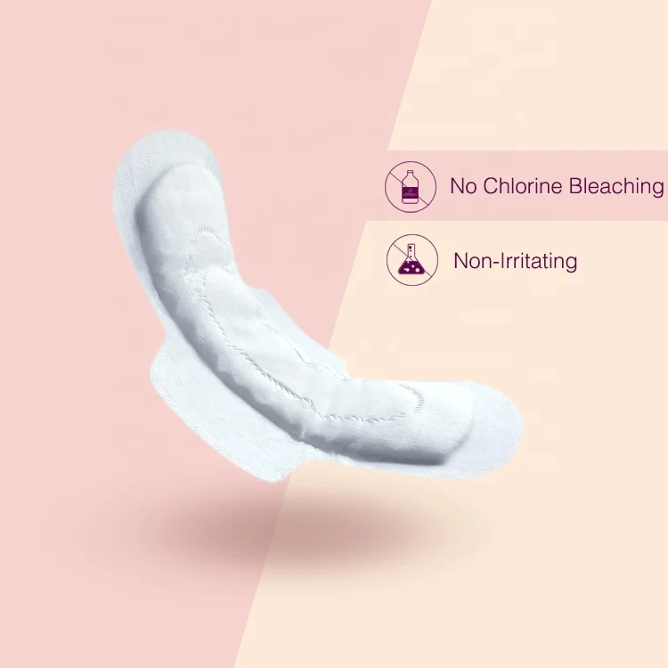 
Italy 100% certified organic cotton absorbent core sanitary pads napkin biodegradable PLA sanitary towels in low price 